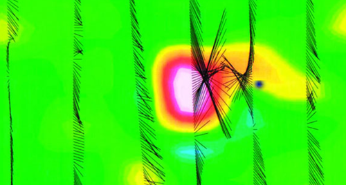 Magnetic anomaly indicating diamonds